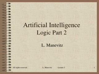 Artificial Intelligence Logic Part 2