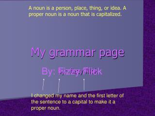 My grammar page