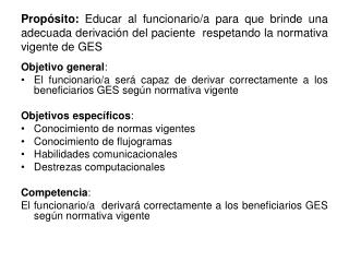 Objetivo general :