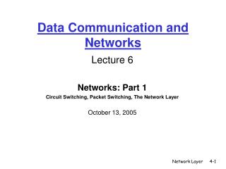 Data Communication and Networks