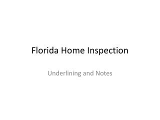 Florida Home Inspection