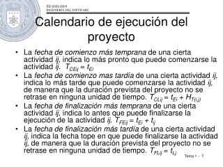 Calendario de ejecución del proyecto