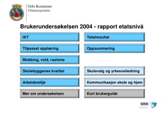 Brukerundersøkelsen 2004 - rapport etatsnivå