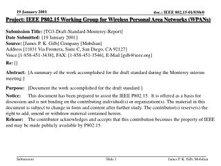 Project: IEEE P802.15 Working Group for Wireless Personal Area Networks (WPANs)