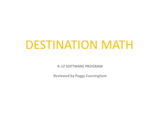 DESTINATION MATH