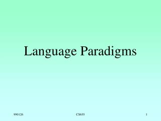 Language Paradigms