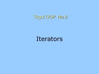 Tirgul OOP No.3