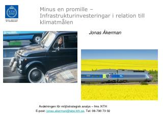 Minus en promille – Infrastrukturinvesteringar i relation till klimatmålen