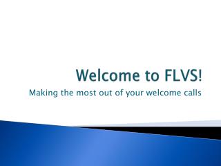 Welcome to FLVS!