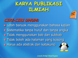 KARYA PUBLIKASI ILMIAH
