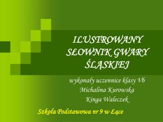 ILUSTROWANY SŁOWNIK GWARY ŚLĄSKIEJ