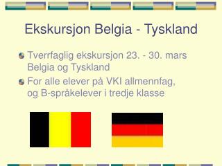 Ekskursjon Belgia - Tyskland