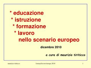 i costruttori dell’Europa