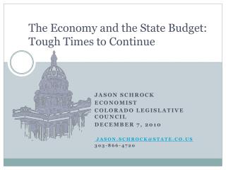 The Economy and the State Budget: Tough Times to Continue