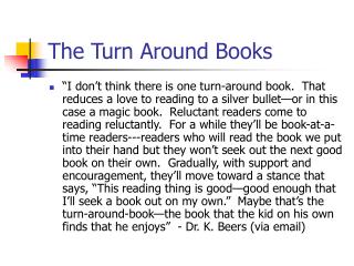 The Turn Around Books