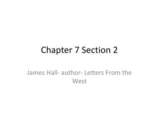 Chapter 7 Section 2