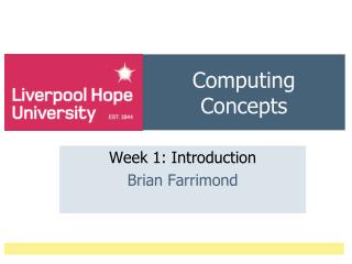 Computing Concepts