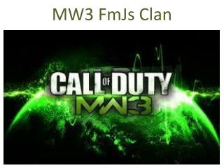 MW3 FmJs Clan