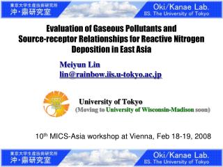 Evaluation of Gaseous Pollutants and Source-receptor Relationships for Reactive Nitrogen Deposition in East Asia