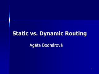 Static vs. Dynamic Routing
