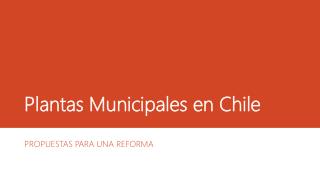 Plantas Municipales en Chile
