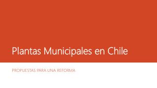 Plantas Municipales en Chile