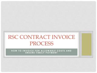 RSC contract Invoice Process