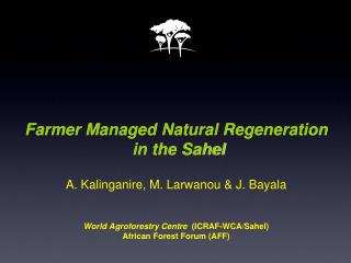 Challenges for the Sahel