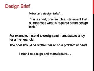 Design Brief