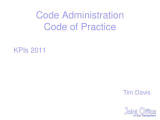 Code Administration Code of Practice