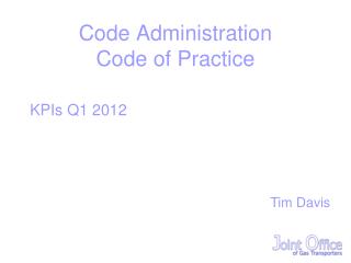 Code Administration Code of Practice