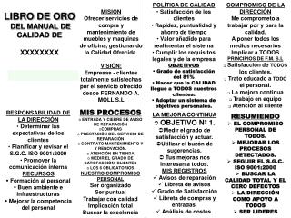 COMPROMISO DE LA DIRECCIÓN Me comprometo a trabajar por y para la calidad.