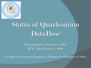 Status of Quarkonium DataBase