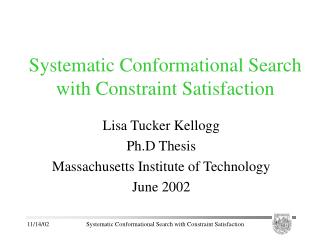 Systematic Conformational Search with Constraint Satisfaction