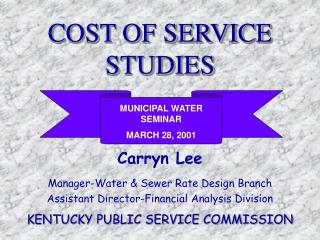COST OF SERVICE STUDIES