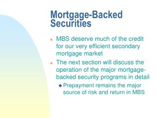 PPT - Mortgage-Backed Securities PowerPoint Presentation, Free Download ...