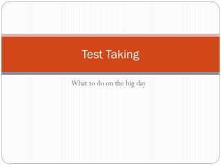 Test Taking