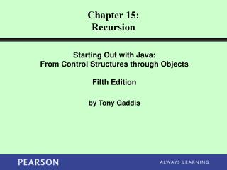 Chapter 15: Recursion