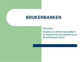 BRUKERBANKEN