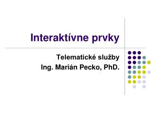 Interaktívne prvky