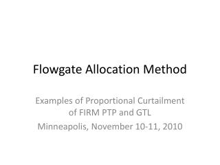 Flowgate Allocation Method