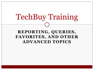 TechBuy Training