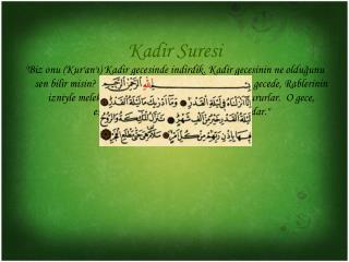 Kadir Suresi