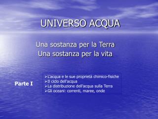 UNIVERSO ACQUA