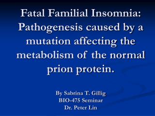 fatal familial insomnia cases
