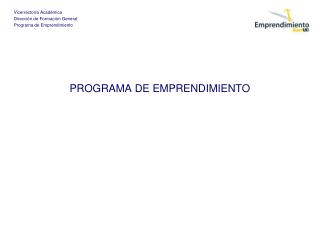 PROGRAMA DE EMPRENDIMIENTO