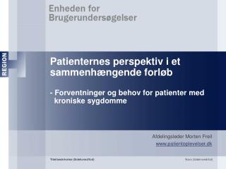 Afdelingsleder Morten Freil patientoplevelser.dk