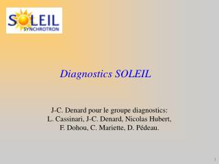Diagnostics SOLEIL