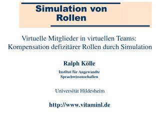 Simulation von Rollen