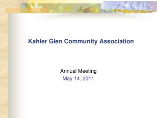 Kahler Glen Community Association